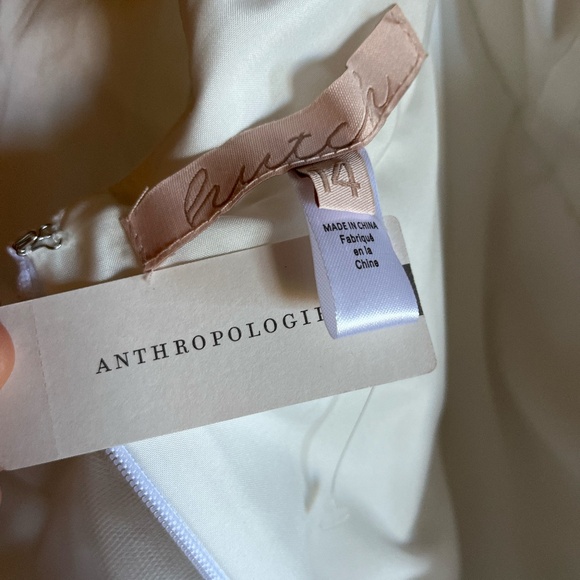 Anthropologie White Halter Prom Dress - Picture 12 of 14